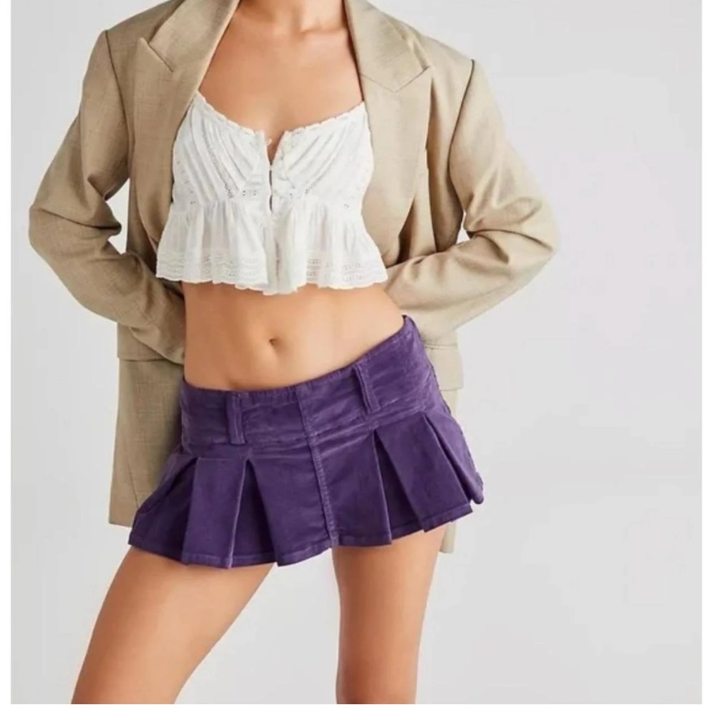 Free People Purple Mini Skirt